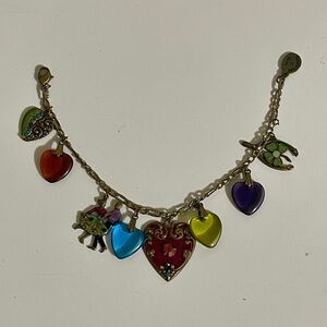 Anne Koplik Colorful Heart Charm Bracelet